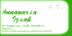 annamaria izsak business card