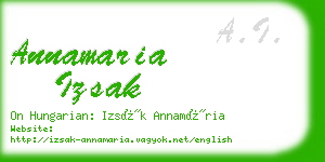 annamaria izsak business card